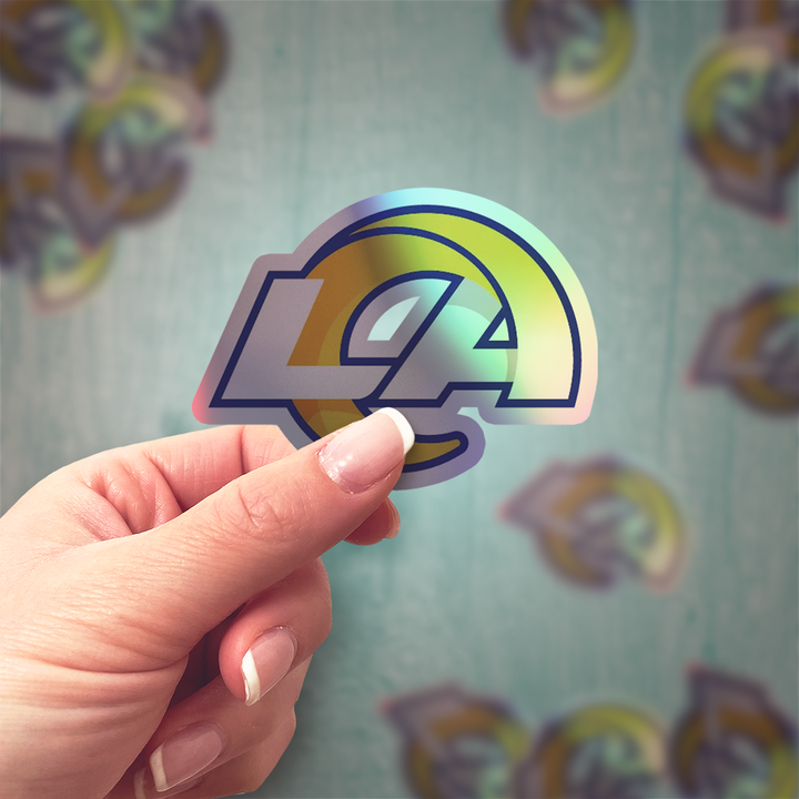Los Angeles Rams Logo Sticker Holographic or Glossy Vinyl Stickers - Rozovy