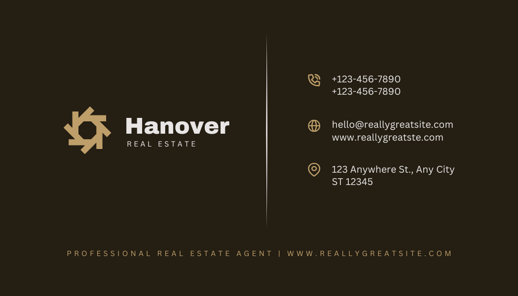 Luxury Real Estate Agent Business Card – Modern Realtor Design