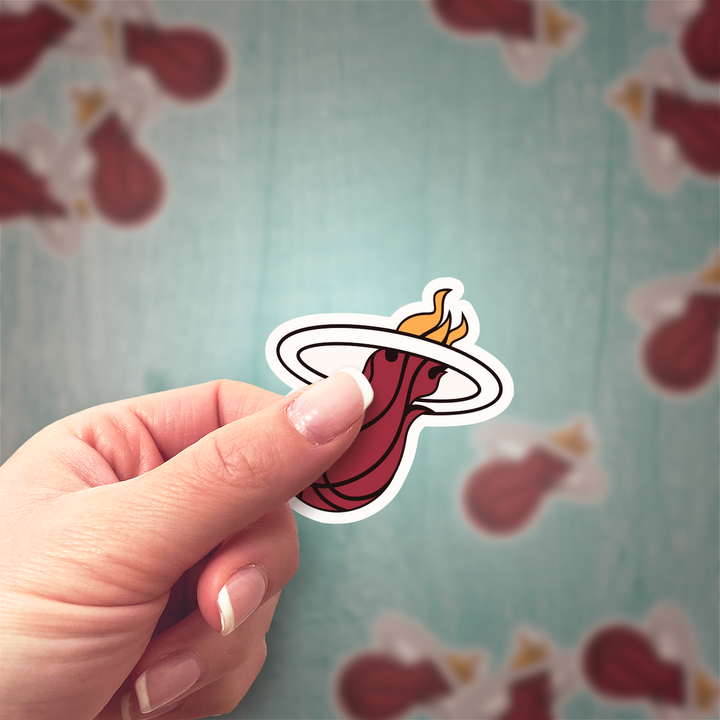 Miami Heat Logo Stickers - Waterproof, Holographic, or Glossy Vinyl - Sizzle in Style! Miami Heat Logo Stickers - Rozovy