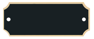 Cherry Finish Plaque - Black/Gold Brass Plate - Black Brass Perpetual Plate - Value Pack