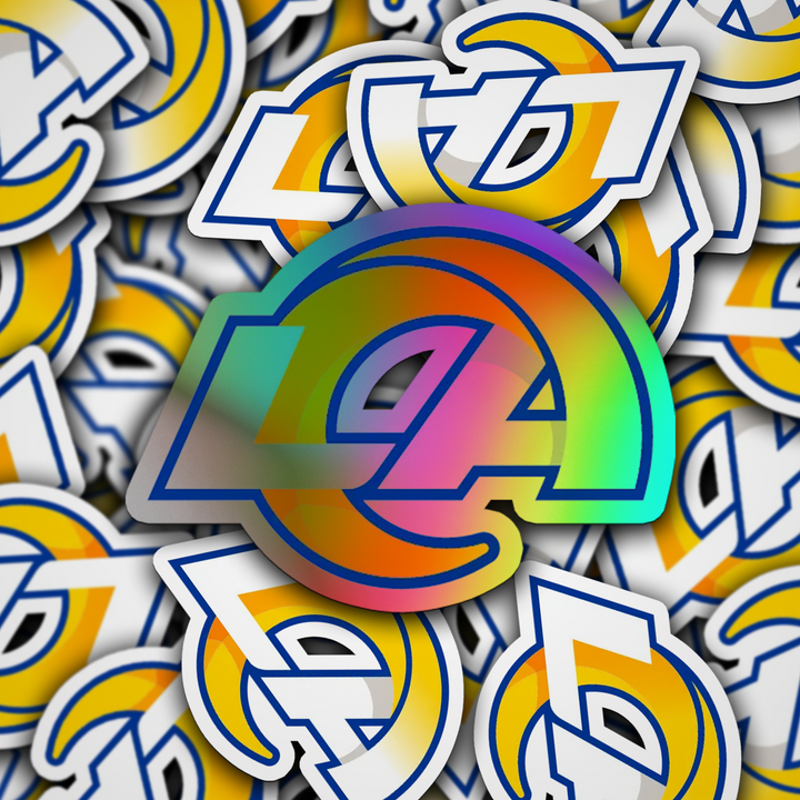 Los Angeles Rams Logo Sticker Holographic or Glossy Vinyl Stickers - Rozovy