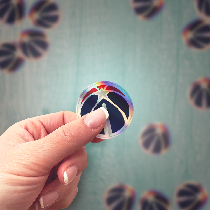 Washington Wizards Logo Stickers - Waterproof, Holographic, or Glossy Vinyl - Wizardry for Your Style! Washington Wizards Logo Stickers - Rozovy