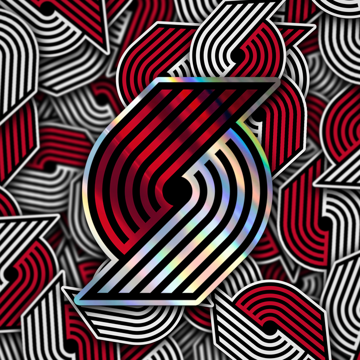 Portland Trail Blazers Logo Sticker - Holographic or Glossy - Waterproof - Great Gift Portland Trail Blazers Logo Sticker - Rozovy