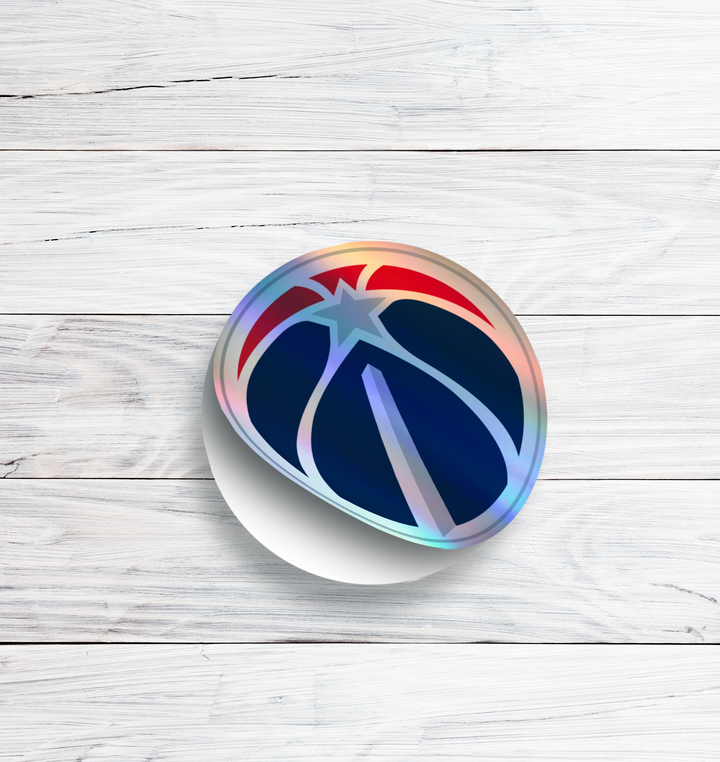 Washington Wizards Logo Stickers - Waterproof, Holographic, or Glossy Vinyl - Wizardry for Your Style! Washington Wizards Logo Stickers - Rozovy