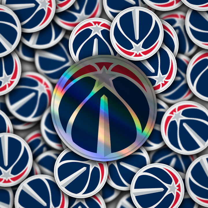 Washington Wizards Logo Stickers - Waterproof, Holographic, or Glossy Vinyl - Wizardry for Your Style! Washington Wizards Logo Stickers - Rozovy