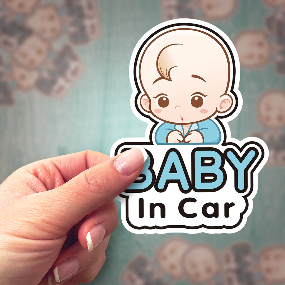 Cute Baby in Car Sticker – Adorable Safety Decal