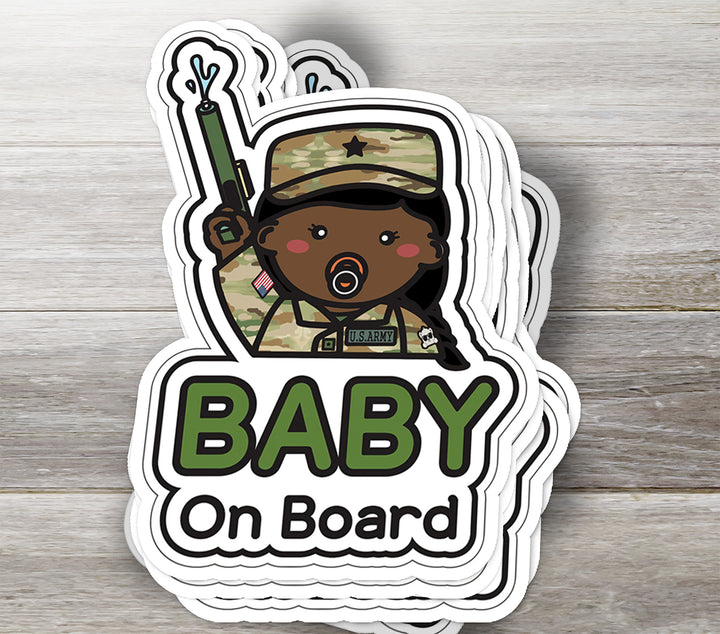 Baby on Board Sticker – U.S. Army Baby Girl