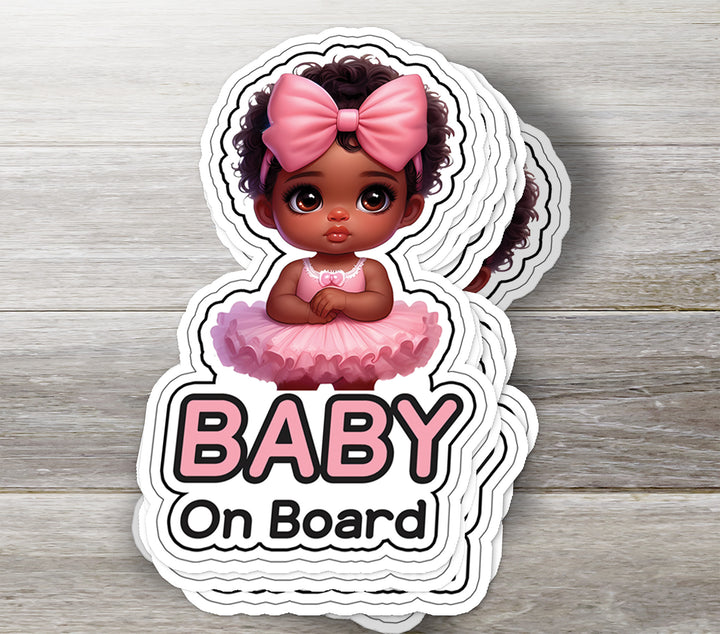 Baby on Board Sticker – Adorable Ballerina Baby Girl Decal
