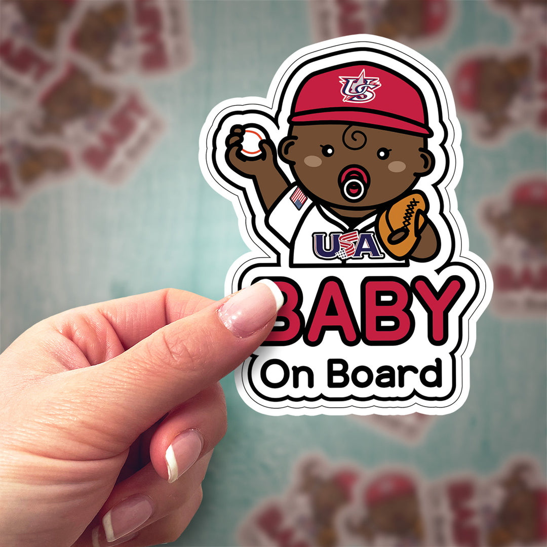 Baby on Board Sticker – Adorable Baseball Baby Decal