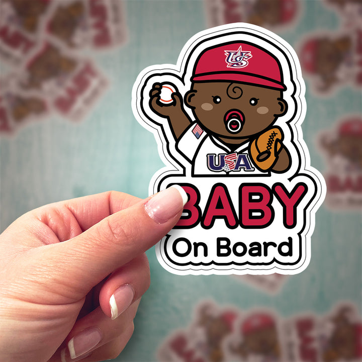 Baby on Board Sticker – Adorable Baseball Baby Decal
