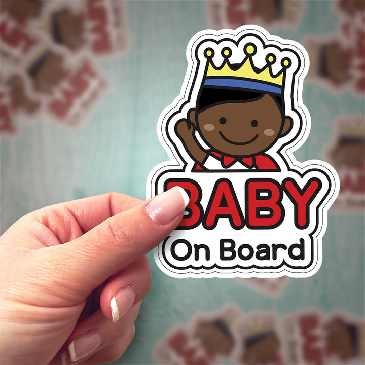 Baby on Board Sticker – Adorable Little Prince Decal