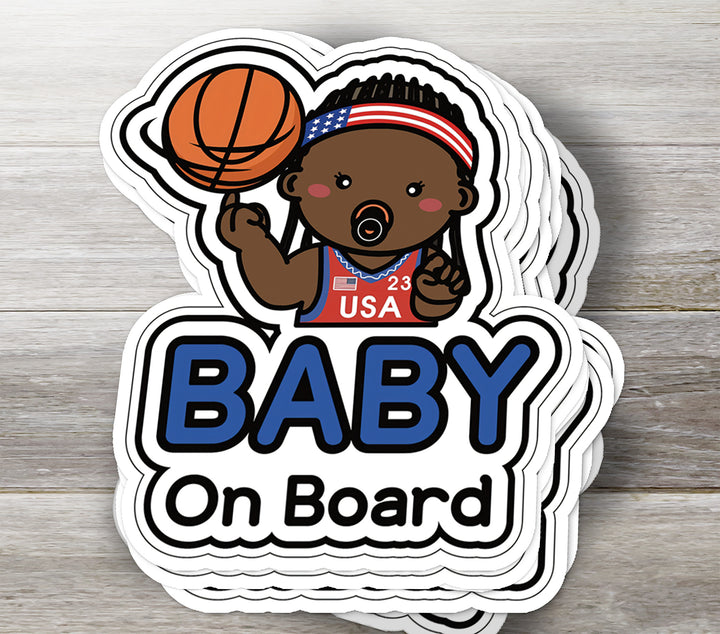Basketball Baby on Board Sticker