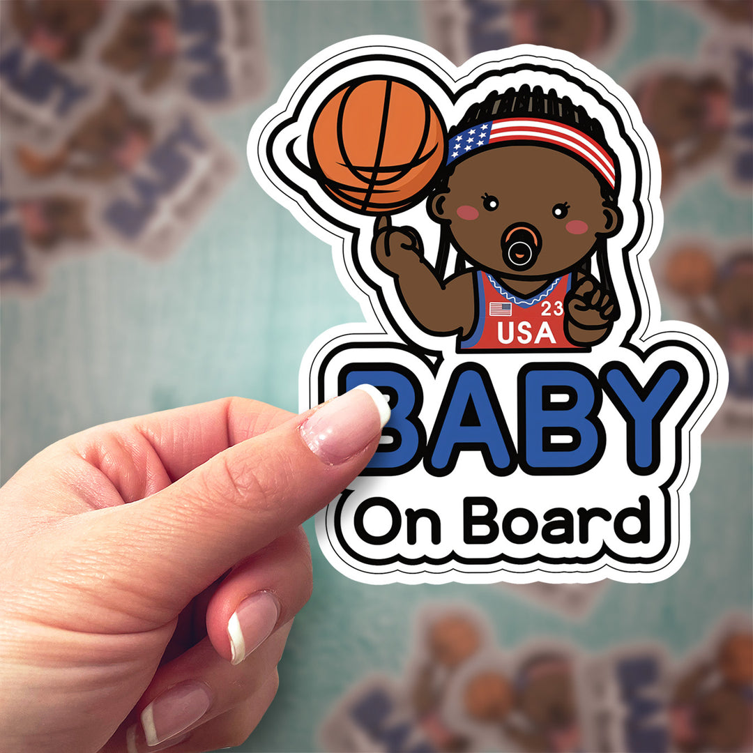 Basketball Baby on Board Sticker