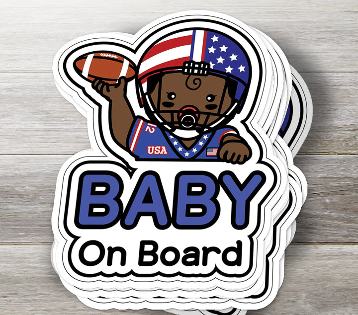 Baby on Board Sticker – Cute Football Baby Decal