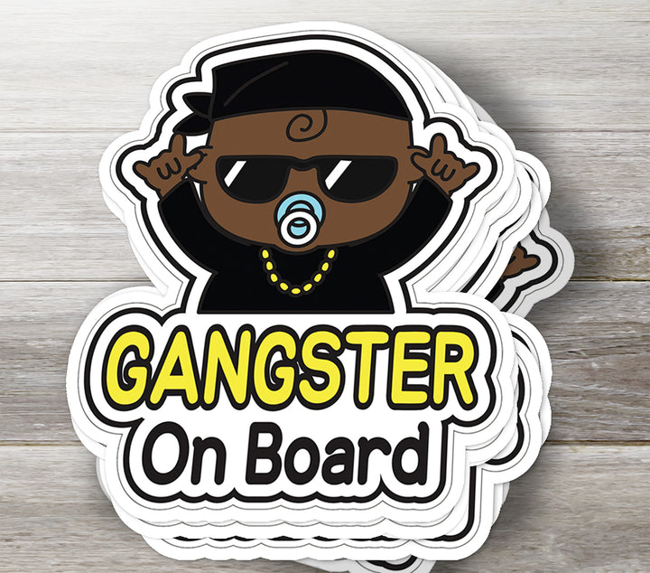 Cool Gangster Baby on Board Sticker