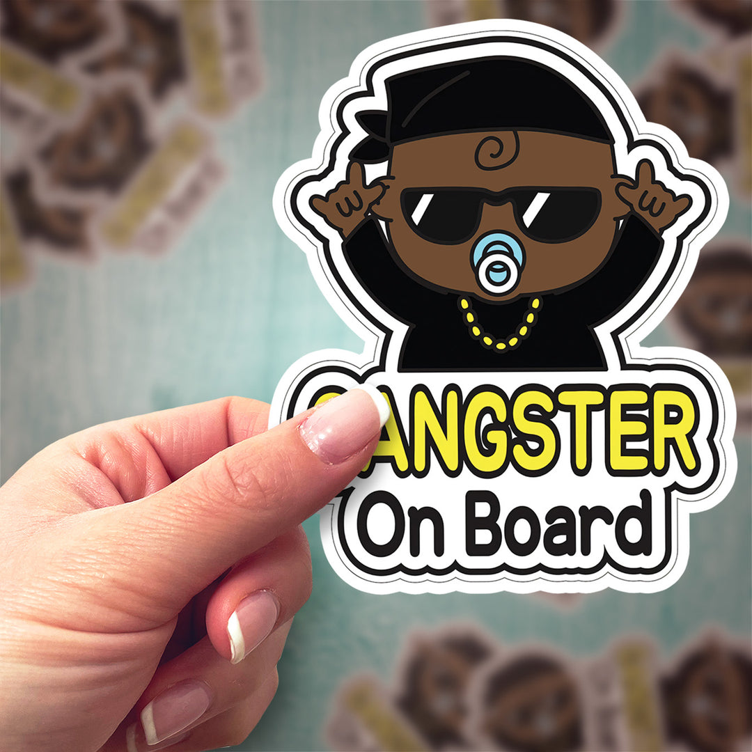 Cool Gangster Baby on Board Sticker