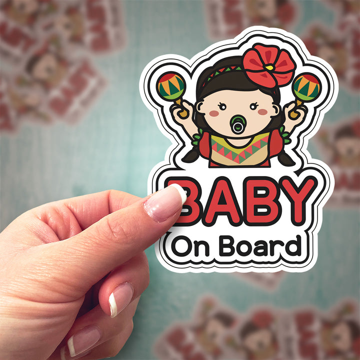 Baby on Board Sticker – Cute Fiesta Baby Girl Decal