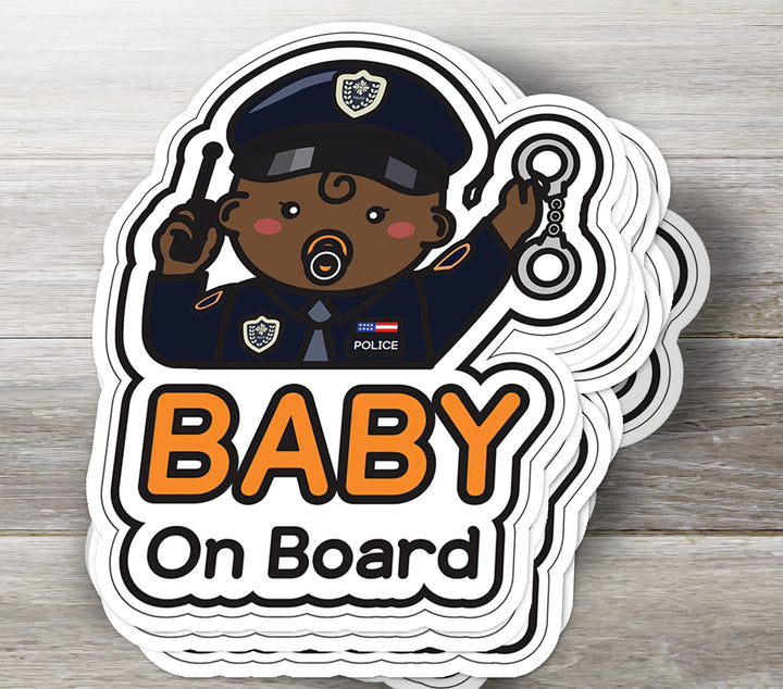 Baby on Board Sticker – Cute Police Officer Baby