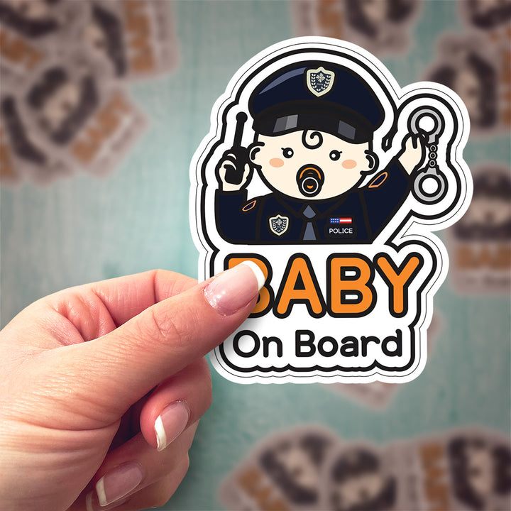 Baby on Board Sticker Law Enforcement Car Decal