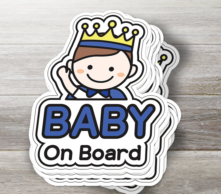 Baby on Board Sticker – Cute Little Prince Decal