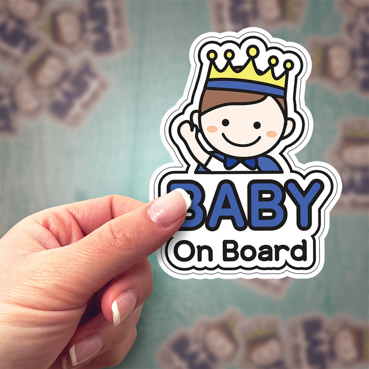 Baby on Board Sticker – Cute Little Prince Decal
