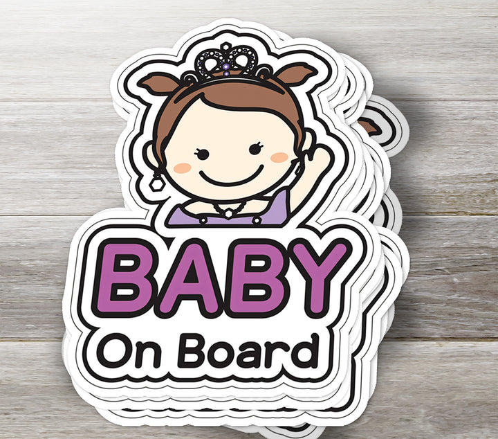 Baby on Board Sticker – Cute Little Princess Decal