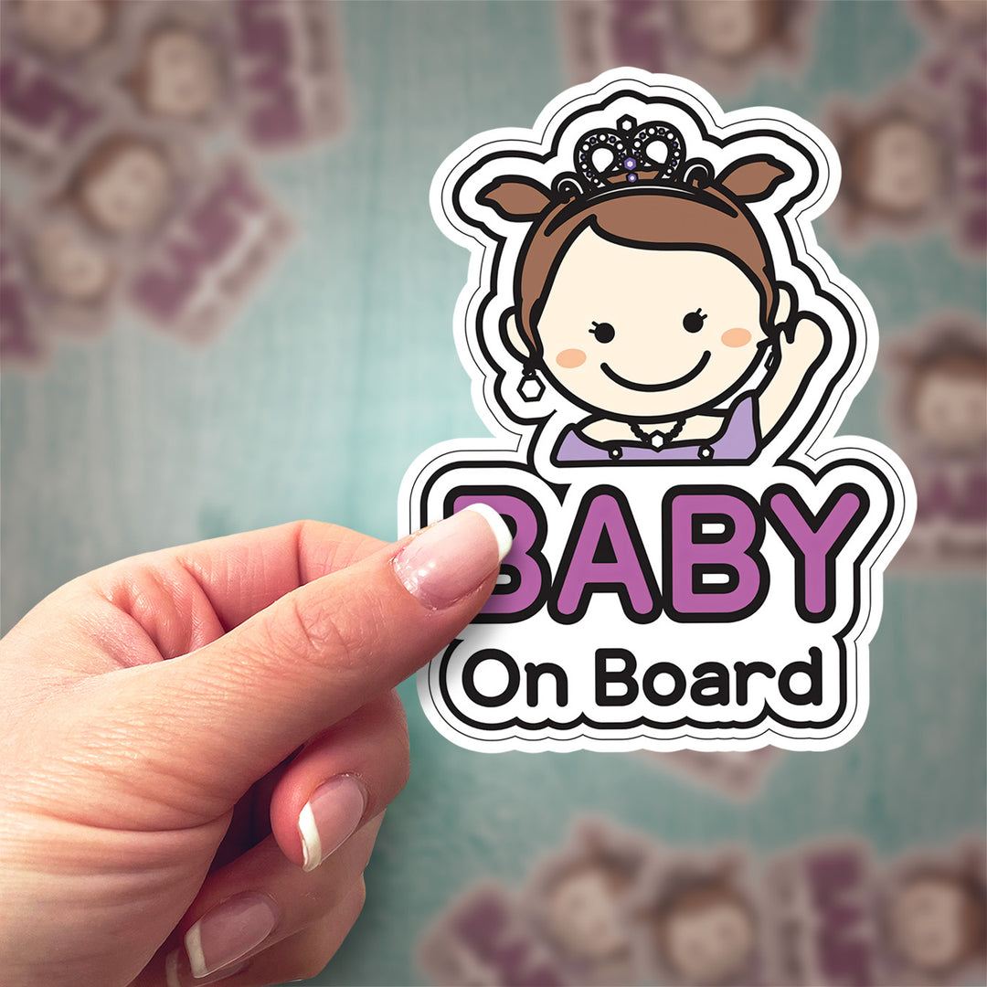 Baby on Board Sticker – Cute Little Princess Decal