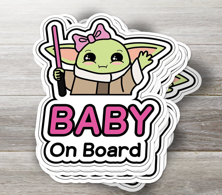 Baby on Board Sticker – Cute Galactic Baby Girl Decal