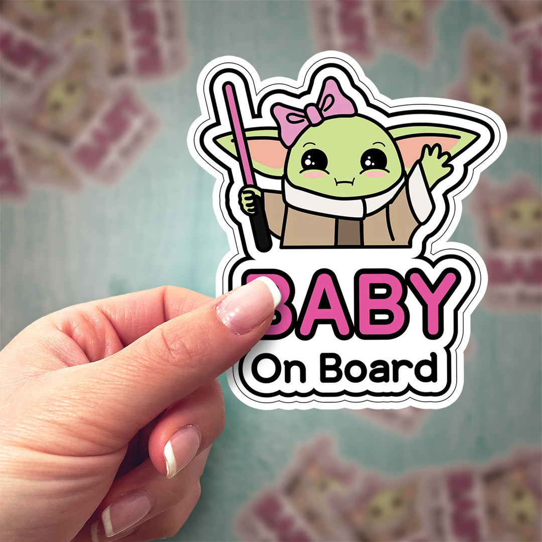 Baby on Board Sticker – Cute Galactic Baby Girl Decal