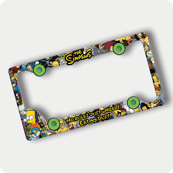 Bart Simpson Skateboard License Plate Frame