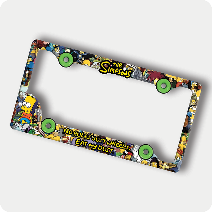 Bart Simpson Skateboard License Plate Frame