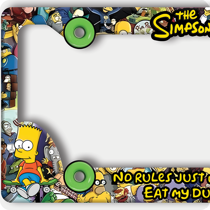 Bart Simpson Skateboard License Plate Frame