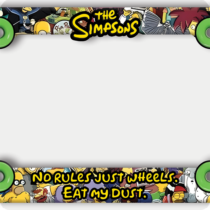 Bart Simpson Skateboard License Plate Frame