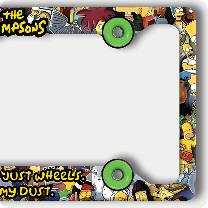 Bart Simpson Skateboard License Plate Frame