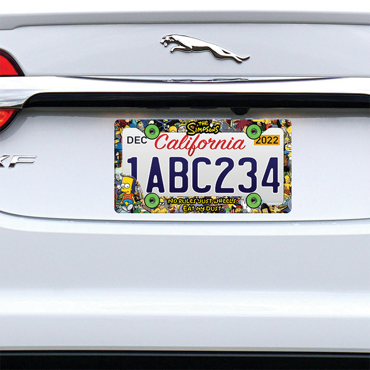 Bart Simpson Skateboard License Plate Frame
