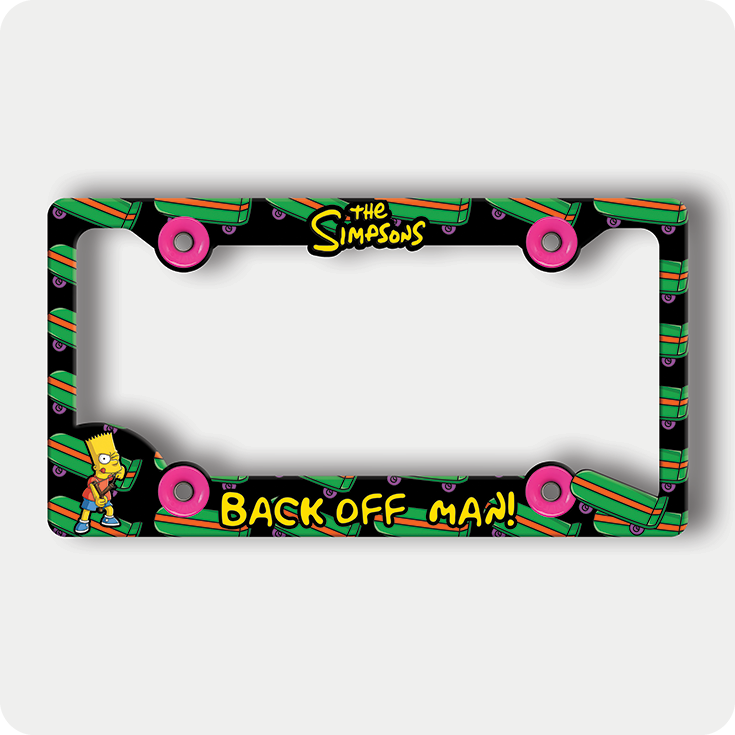 Bart Simpson Slingshot License Plate Frame