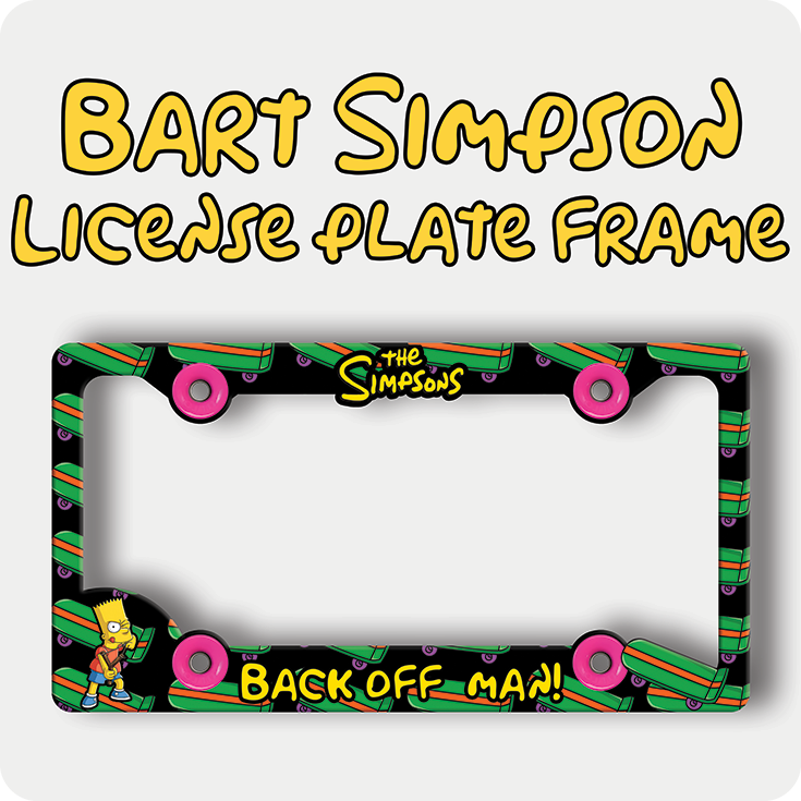 Bart Simpson Slingshot License Plate Frame