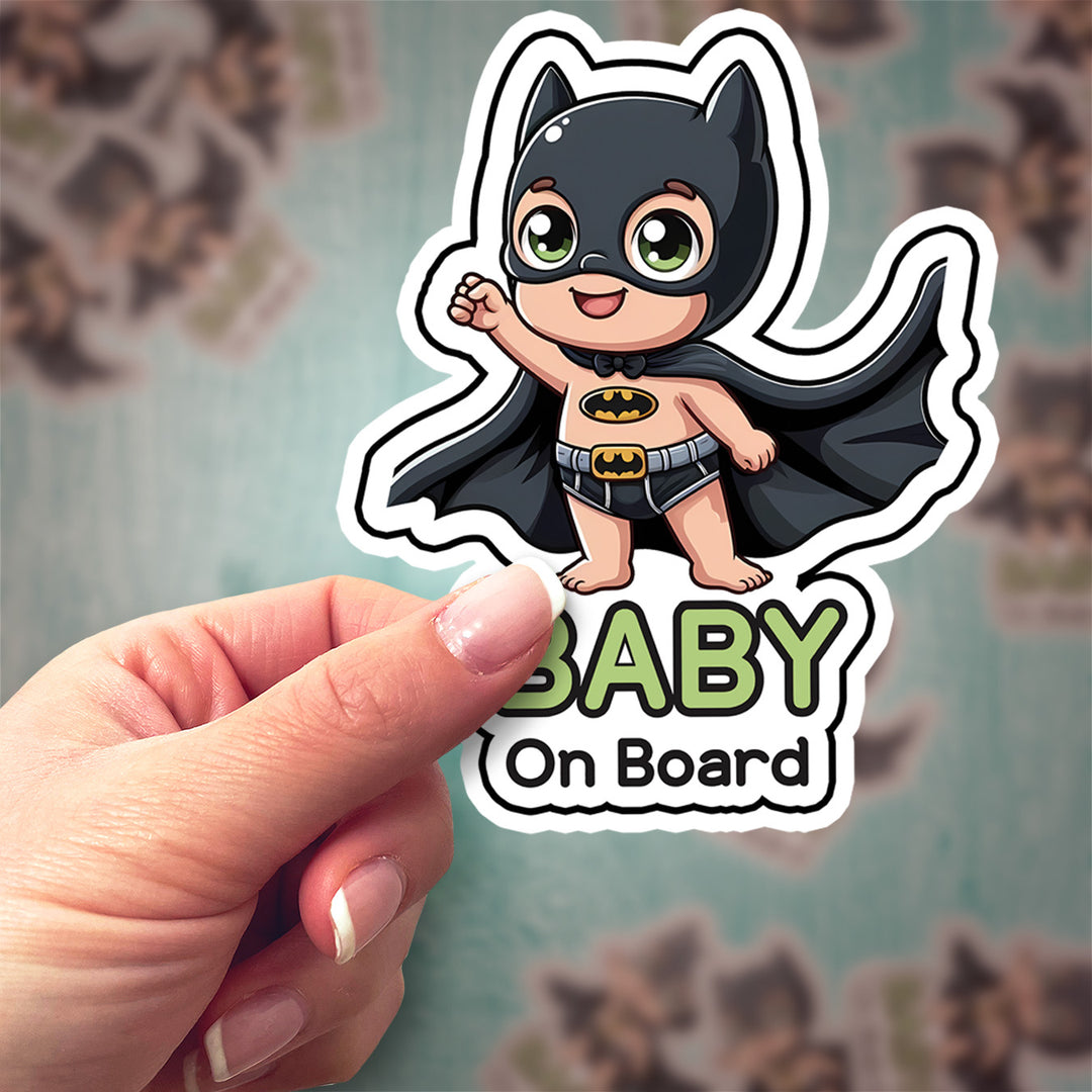 Adorable Baby Batman ‘Baby on Board’ Sticker – Superhero Alert!