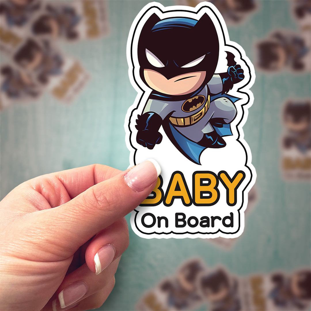 Batman ‘Baby on Board’ Sticker – The Cutest Dark Knight Alert!