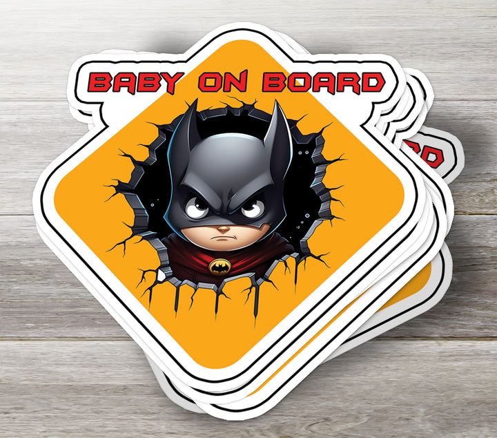 Baby Batman ‘Baby on Board’ Sticker – Superhero Safety Sign!