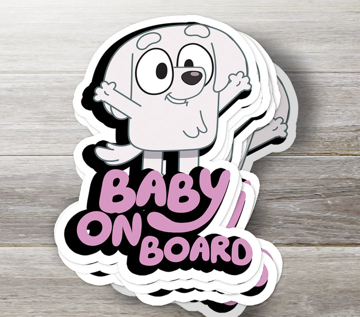 Baby on Board Lila Sticker – Adorable & Safe Car Sign