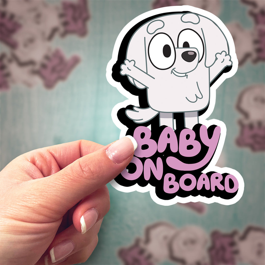 Baby on Board Lila Sticker – Adorable & Safe Car Sign