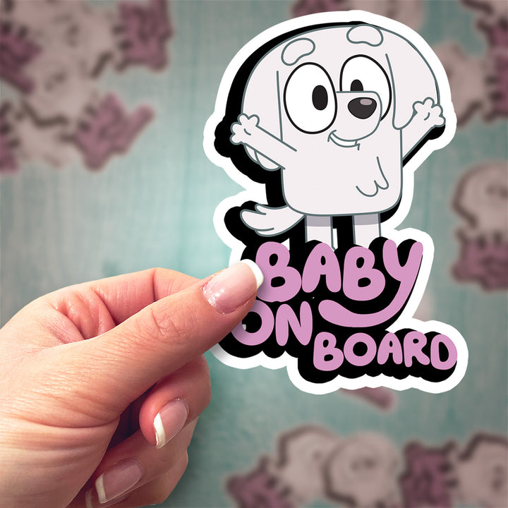 Baby on Board Lila Sticker – Adorable & Safe Car Sign