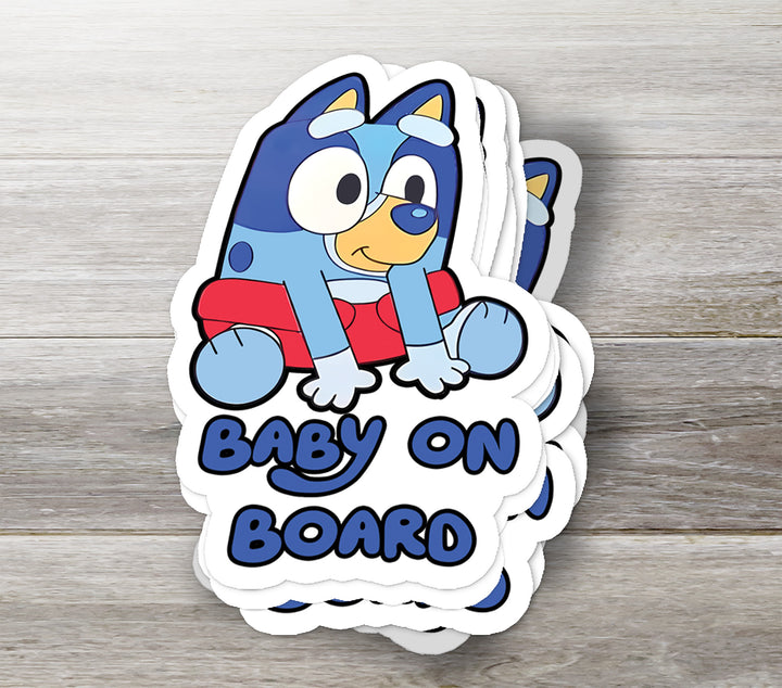 Adorable Bluey Baby on Board Sticker – Car Safety Sign