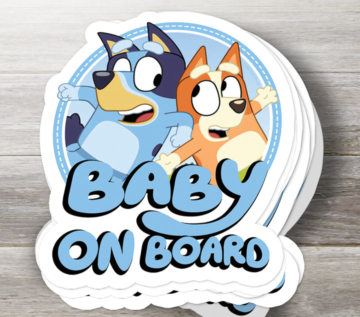 Bluey and Bingo Baby on Board Sticker