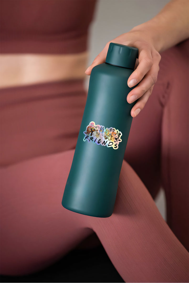 Waterproof Holographic "Bluey and Friends" Sticker