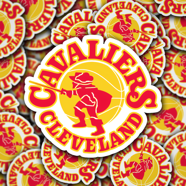 Cleveland Cavaliers 70/71 - 82/83 Logo Stickers - Waterproof, Holographic, or Glossy Vinyl - Score with Style! Cleveland Cavaliers Logo Stickers - Rozovy