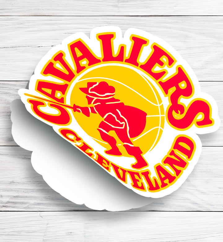 Cleveland Cavaliers 70/71 - 82/83 Logo Stickers - Waterproof, Holographic, or Glossy Vinyl - Score with Style! Cleveland Cavaliers Logo Stickers - Rozovy