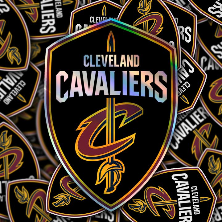 Cleveland Cavaliers 2017/18 - 2021/22 Logo Stickers - Waterproof, Holographic, or Glossy Vinyl - Score with Style! Cleveland Cavaliers Logo Stickers - Rozovy