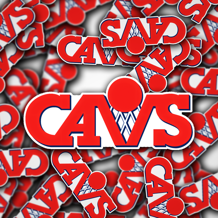 Cleveland Cavaliers 1983/84 - 1993/94 Logo Stickers - Waterproof, Holographic, or Glossy Vinyl - Score with Style! Cleveland Cavaliers Logo Stickers - Rozovy